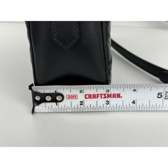 Gucci Matelassé Monochrome Small GG Marmont Chain Shoulder Bag Black B-9 - Picture 14 of 16